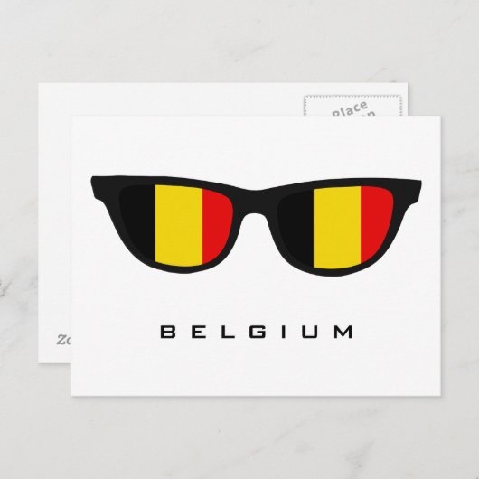 België heeft aangepaste tekst en kleuren briefkaar briefkaart (Voorkant / Achterkant)