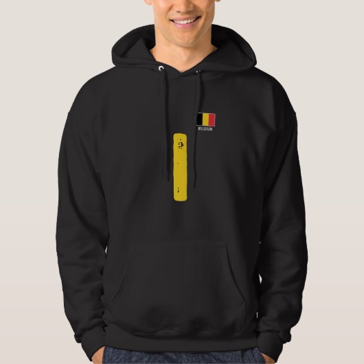 België Human-Flag Letter I Group Matching Belgium Hoodie (Voorkant)