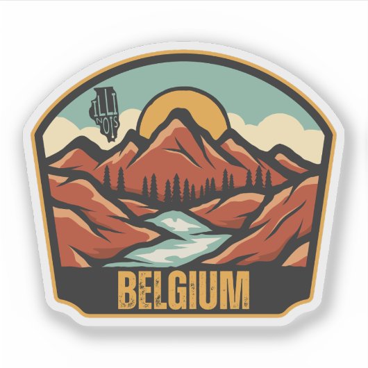 België, Illinois Sticker (Voorkant)