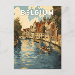 België Illustratie Reizen Art Vintage Briefkaart