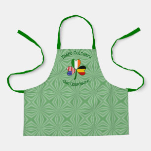 België Irish USA Flags Shamrock Personalized Kinde Schort