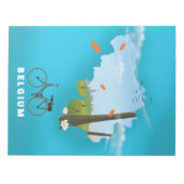 België kaart reisposter print. notitieblok (Voorkant)