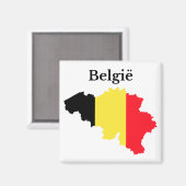België Kaartvlag (Nederlands) Magneet (Voorkant / Achterkant)