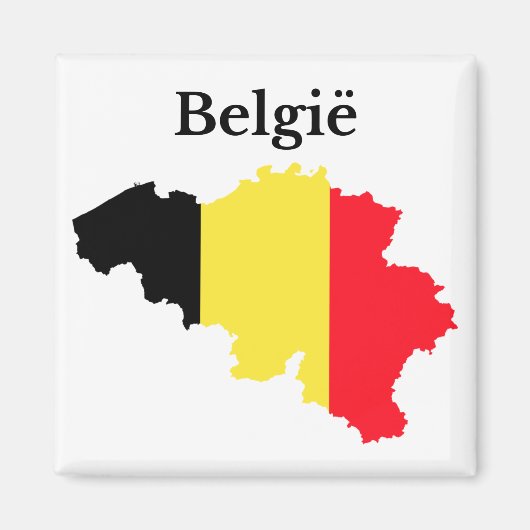 België Kaartvlag (Nederlands) Magneet (Voorkant)