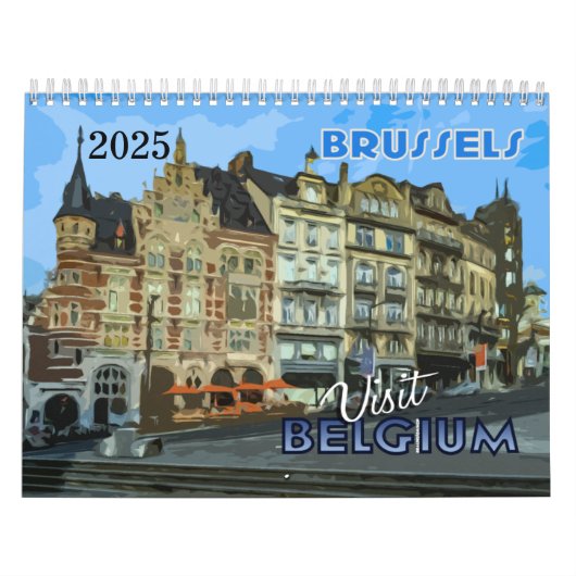 België Kalender 2025 uit serie Bezoek... (Hoes)