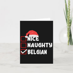 België Kerstkostuum Grappig Belgisch Kerstman Kaart