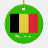 BELGIË * Kerstversiering Keramisch Ornament (Voorkant)