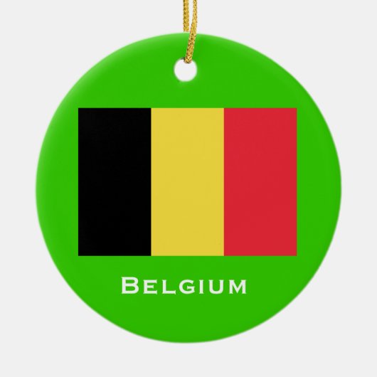 BELGIË * Kerstversiering Keramisch Ornament (Voorkant)