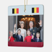 België Koninklijk kerstfeest Keramisch Ornament (Links)