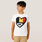 België Landcode vlag Heart BEL T-shirt (Voorkant volledig)