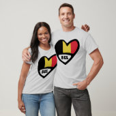 België Landcode vlag Heart BEL T-shirt (Unisex)