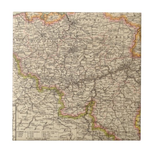 België, Luxemburg Tegeltje (Voorkant)