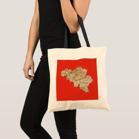 België Map Bag Tote Bag (Voorkant (product))