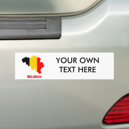BELGIË MAP BUMPERSTICKER (Op auto)