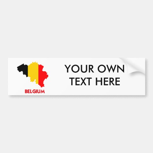BELGIË MAP BUMPERSTICKER (Voorkant)