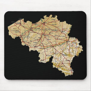 België Map Mousepad Muismat