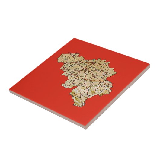 België Map Tile Tegeltje (Zijkant)