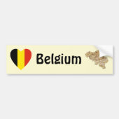 België Markthart + Kaart Bumpersticker (Voorkant)