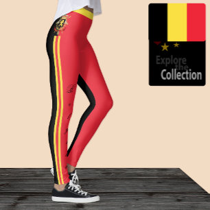 België mode leggings, Belgian Flag/sport Leggings