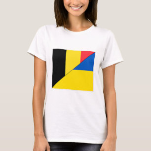 België Oekraïne Vlag Belgische Oekraïense National T-shirt