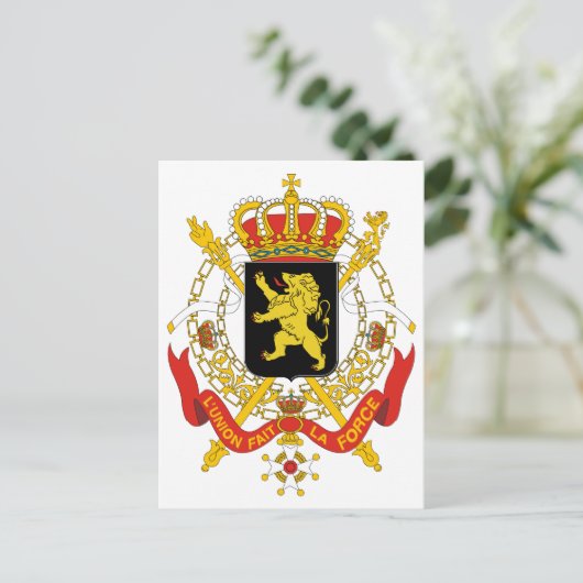 België Officieel wapenschild heraldry-symbool Briefkaart (Staand voorkant)