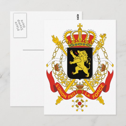 België Officieel wapenschild heraldry-symbool Briefkaart (Voorkant / Achterkant)