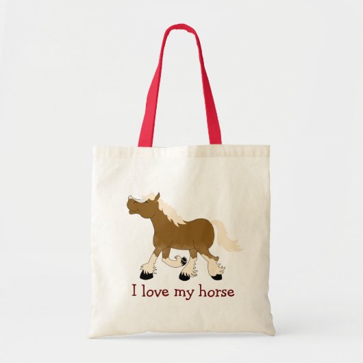BELGIË ONTWERP HORSE Lover Grocery Bag Tote Bag (Voorkant)