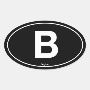 België Ovaal Ovale Sticker