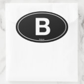 België Ovaal Ovale Sticker (Tas)