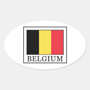 België Ovale Sticker