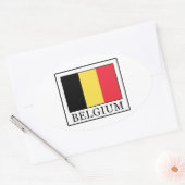België Ovale Sticker (Envelop)