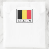 België Ovale Sticker (Tas)