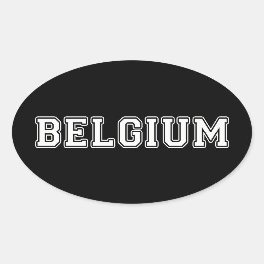 België Ovale Sticker (Voorkant)