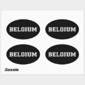 België Ovale Sticker (Vel)