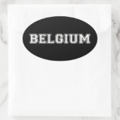 België Ovale Sticker (Tas)