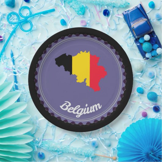 België Papieren Bordje (Feest)