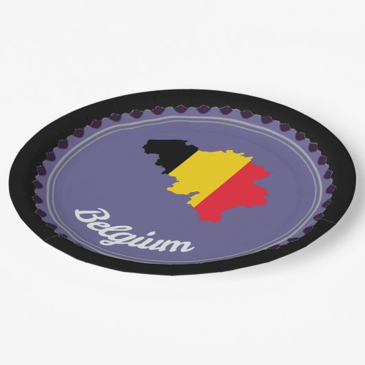 België Papieren Bordje (Gekanteld)