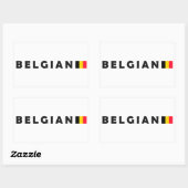 België patriot design rechthoekige sticker (Vel)