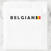 België patriot design rechthoekige sticker (Tas)
