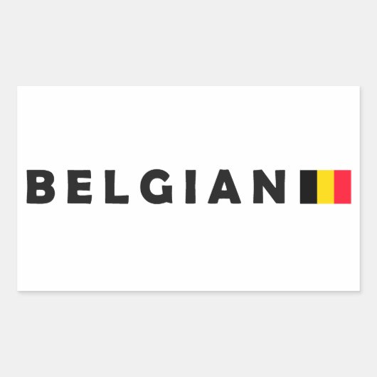 België patriot design rechthoekige sticker (Voorkant)