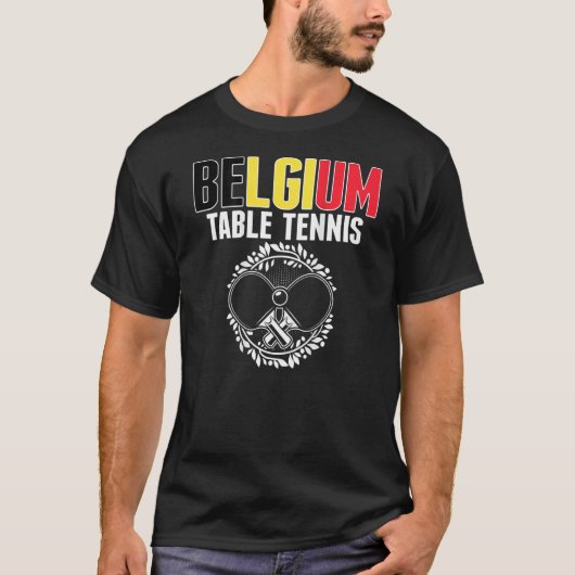 België pingpong Belgisch team van tennis T-shirt (Voorkant)
