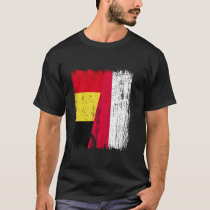 België Polen Half Vlag Belgische Poolse Afkomst T-shirt