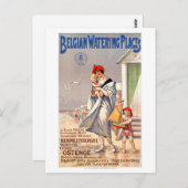 BELGIË Poster voor woekerreizen teruggezet Briefkaart (Voorkant / Achterkant)