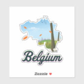 België Reisposter. Sticker (Vel)