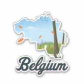België Reisposter. Sticker (Voorkant)
