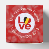 België Rode LOVE Vlag Gepersonaliseerd Bedankdoosjes (Bovenkant)
