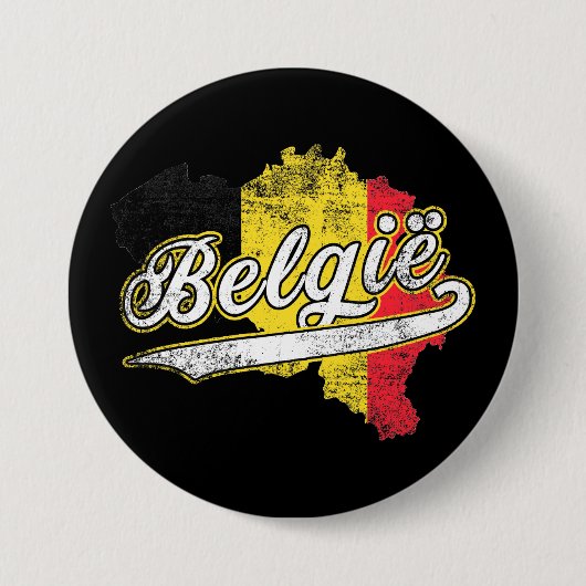 België Ronde Button 7,6 Cm (Voorkant)