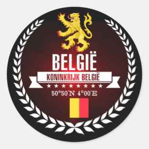 België Ronde Sticker