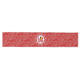 België Rood LOVE Vlag Gepersonaliseerd  Medium Tafelloper