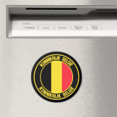 België Round Emblem Magneet (Insitu (Vaatwasser))